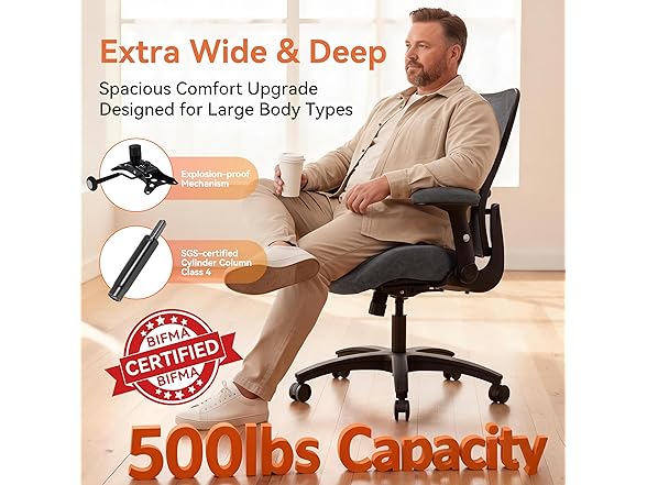 WITTLONG Big and Tall Office Chair