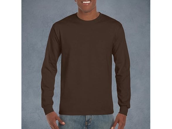Gildan Men (L) Plain Crew Neck Ultra Long T-Shirt