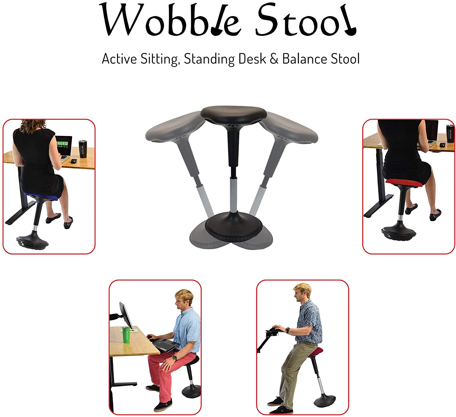 Wobble Stool Standing Desk Chair - Gallery 13