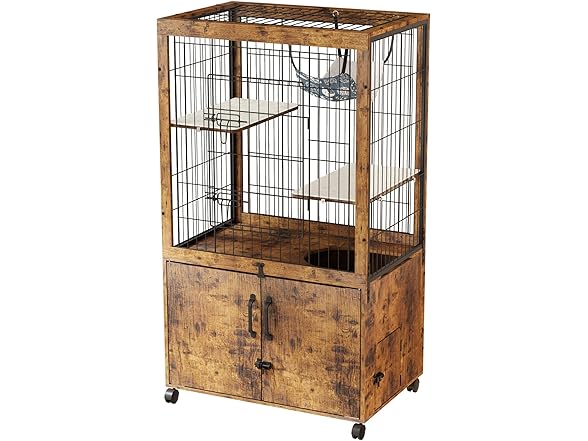 Megidok Furniture Cat Cages Indoor with Litter