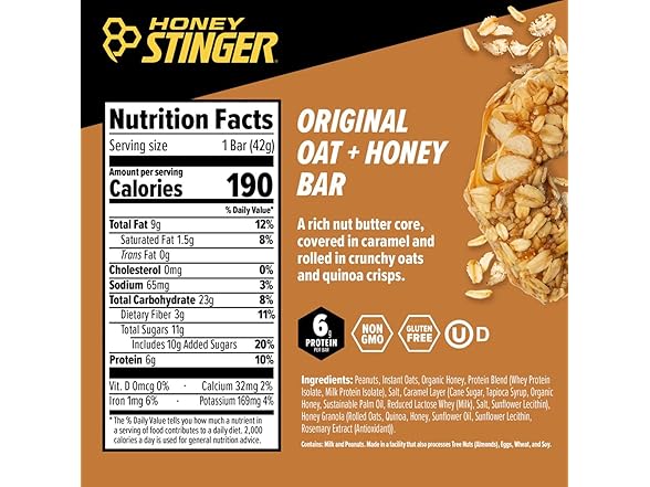 Honey Stinger Oat Bars 12pk