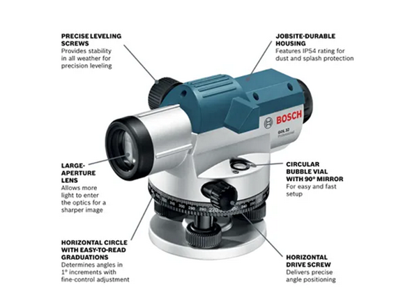 Bosch GOL32-RT GOL 32 32X Automatic Optical Level