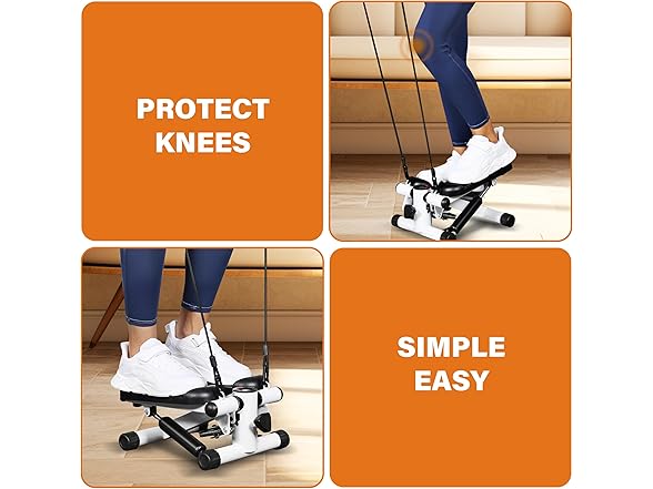 YSSOA Mini Stepper with Resistance Band