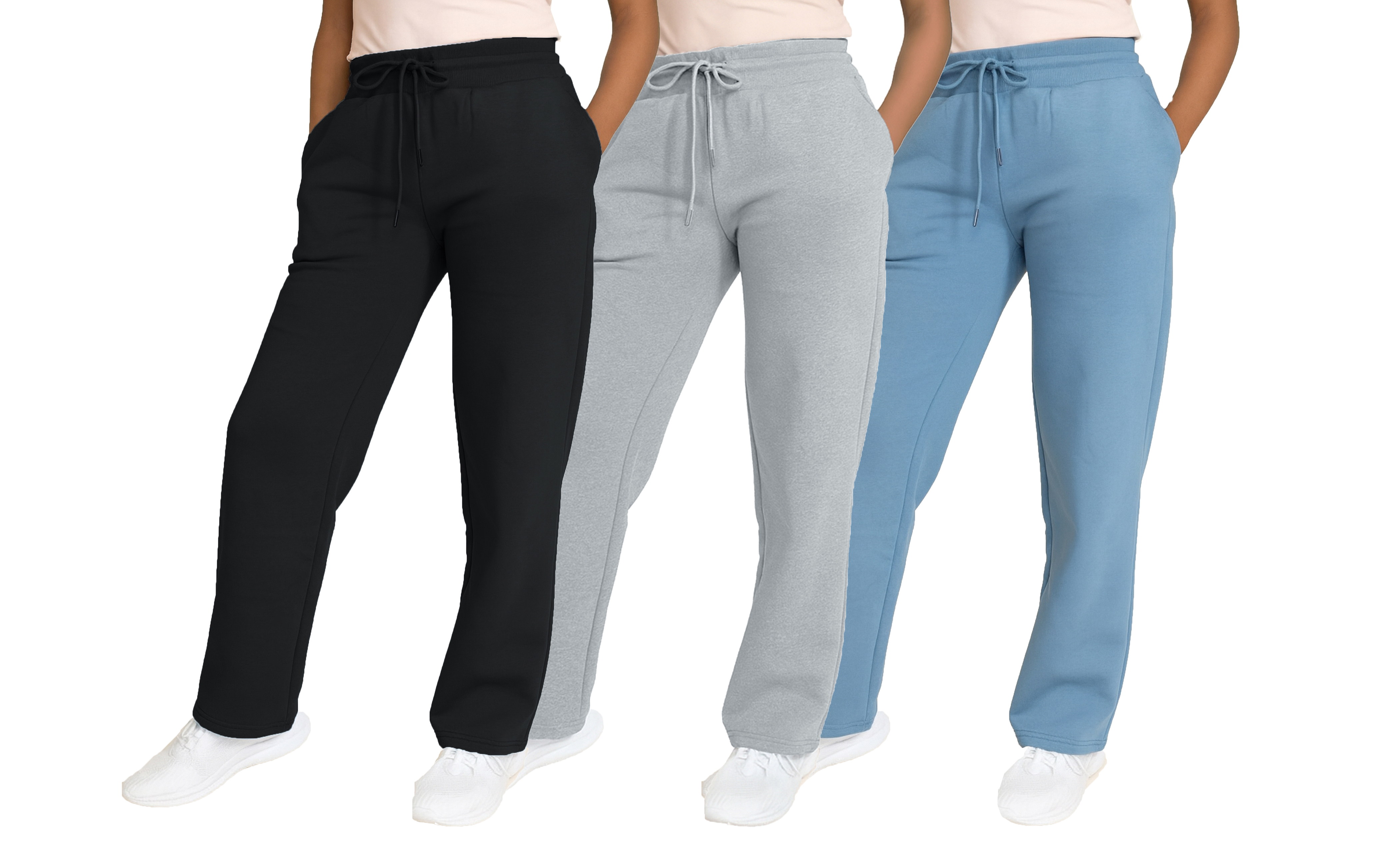 Womens Heavyweight Fleece-Lined Sweatpants - Gallery 7