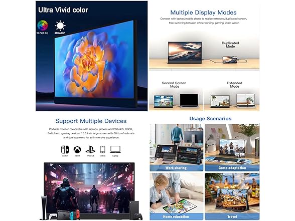 15.6inch FHD 1080P Portable Monitor