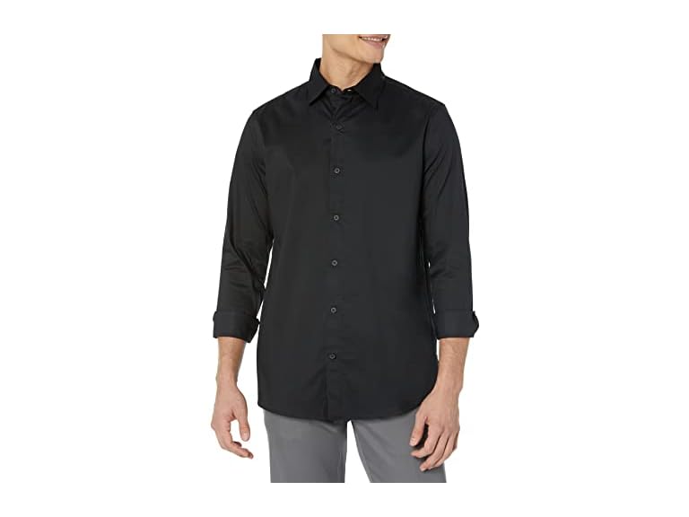 Amazon Essentials Mens Regular Fit Long Sleeve Wrinkle Resistant Stretch Dress Shirt