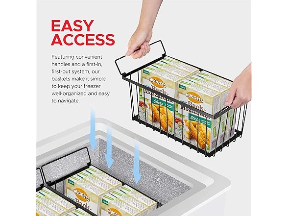 4 Pack Stackable Freezer Baskets