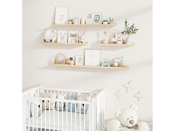 Fun Memories 24 inch Solid Wood Floating Shelves