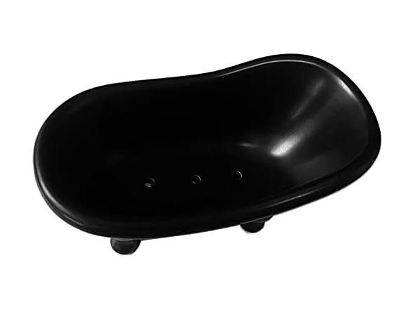 Ceramic Black Clawfoot Bathtub Bar Soap Dish