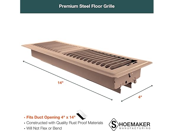 Desert Clay, 4x14, Premium Floor Register
