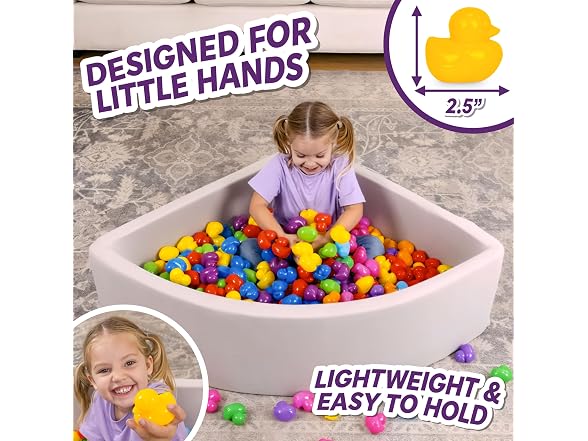 Sunny Days Entertainment 100 Count Duck Shaped Ball Pit Refill Balls