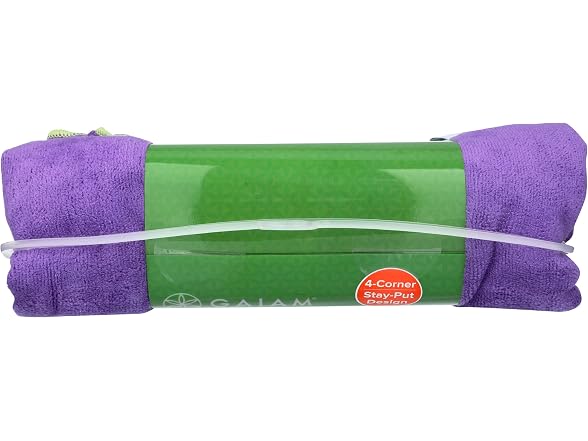 Gaiam Stay-Put Yoga Mat Towel, Non-Slip