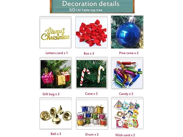 KISIQI CTabletop Christmas Decoration