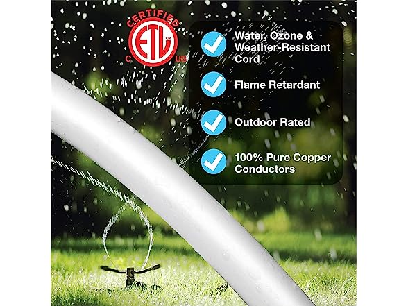 Clear Power 35ft IndoorOutdoor 16/3 Extension Cord