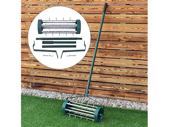 Goplus Rolling Lawn Aerator