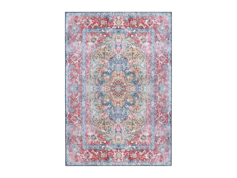 Superior Medallion Washable Runner Red