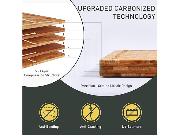 3 Pack Bamboo Cutting Board Set
