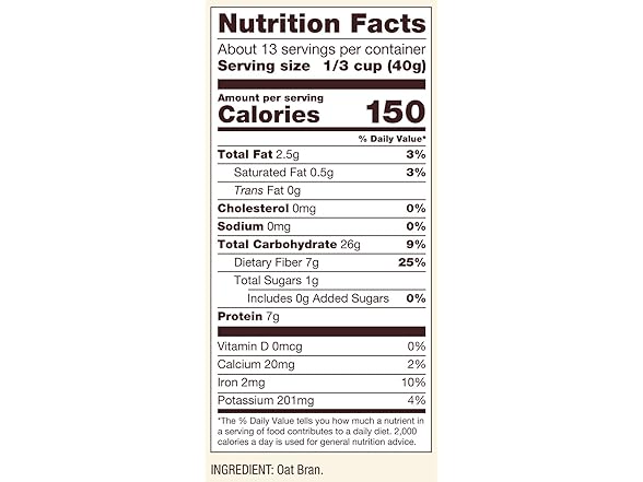 Bob's Red Mill Oat Bran, 18oz (Pack of 4)