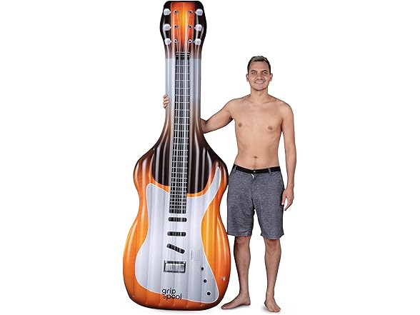 Grip A Pool Raft Lounger for Adults, Guitar