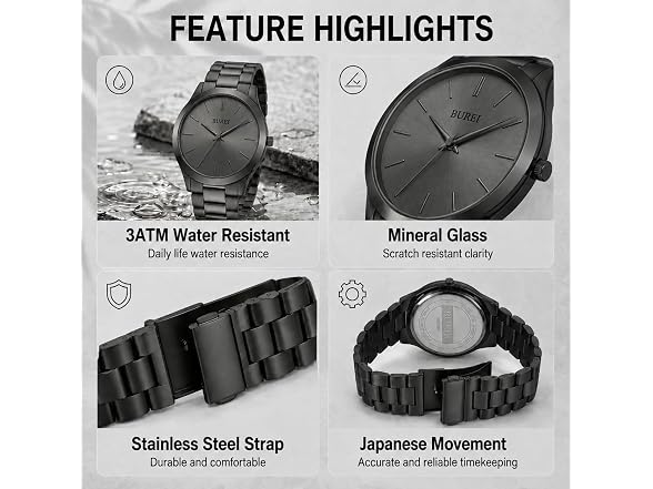 Men's Wrist Watch, Analog Stainless
