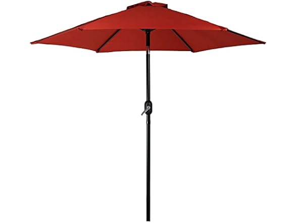 Sunnydaze Outdoor Patio Umbrella, 7.5' Burnt Orange
