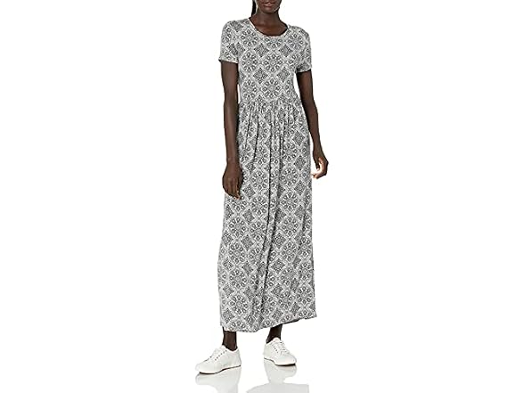 Amazon Essentials Women Short-Sleeve Waisted Dress