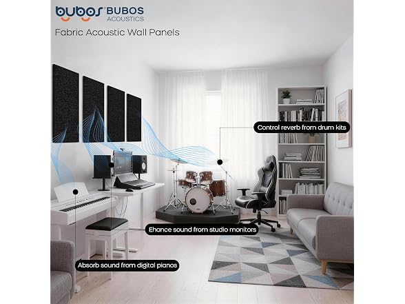 BUBOS 4-Pack Fabric Acoustic Panels - Gallery 3