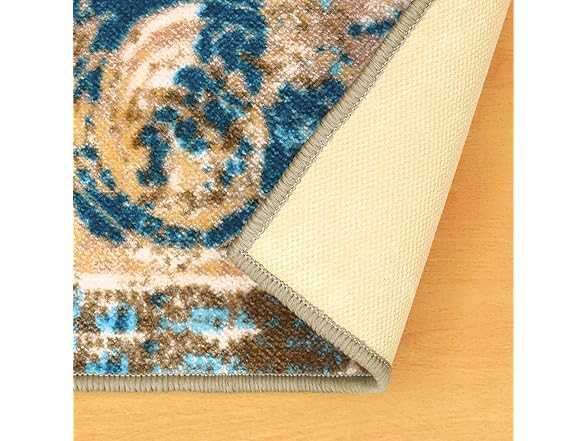 Superior Distressed Medallion Ornamental Border Indoor Area Rug