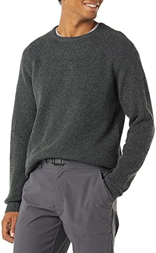 Amazon Essentials Men's Long-Sleeve Soft Touch Crewneck Sweater, Charcoal Heather, X-Large