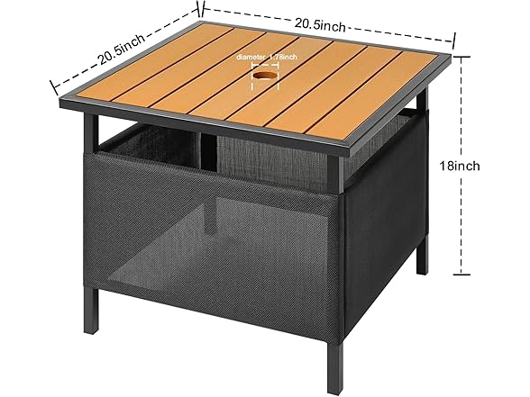 LZRS Square Outdoor Side Table