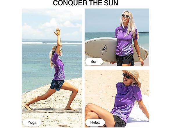 Kanu Surf Women's Lanai Purple Rashguard (L)