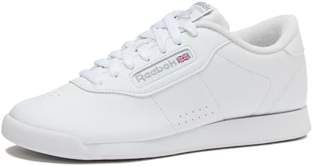 Reebok Princess Sneakers for Women, Comfortable Walking or Tennis Womens Shoes, Us-White, 5.5