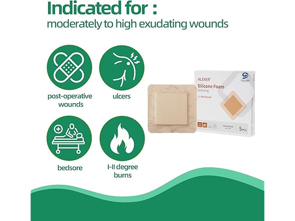 Jointown Foam Wound Care Dressing, Adhesive Silicone