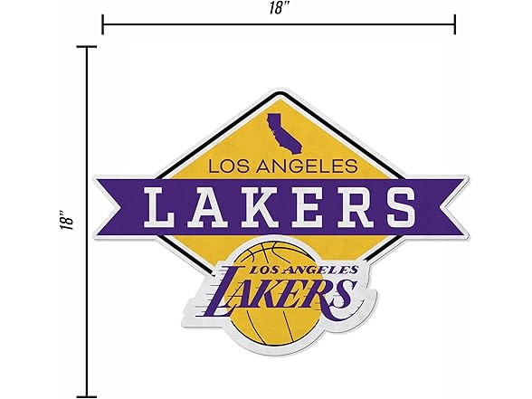 Lakers Diamond Pennant 18x18