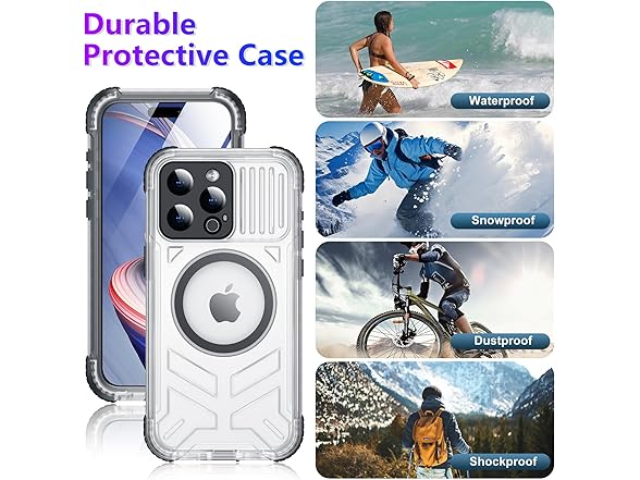 WAVELIFE Waterproof iPhone 15 Pro Case