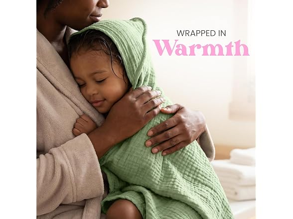 Mre & Moi Mre & Moi 2X Muslin Hooded Baby Bath