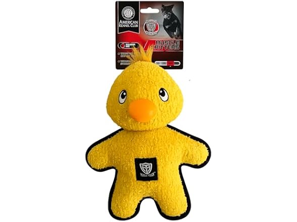 American Kennel Club Plush Dog Toy with Squeaker- Duck