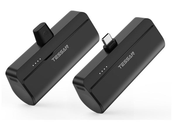 (2 PACK) TESSAN 5,000mAh Portable USB-C Power Bank