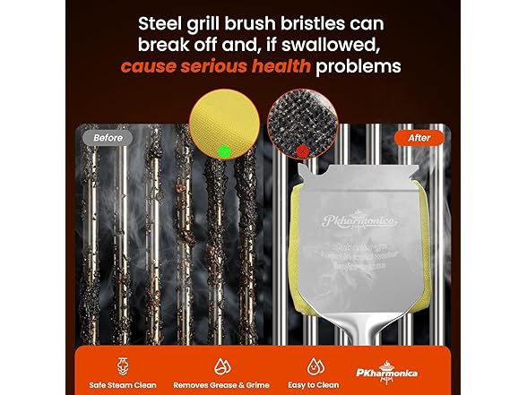 Bristle Free Grill Brush W/ Scraper