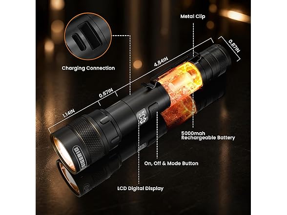 Sigerio Rechargeable LED Flashlight