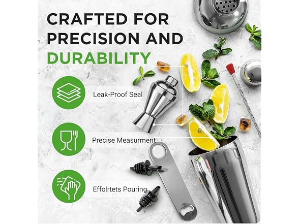 NutriChef 7 Pcs. Bartender Set