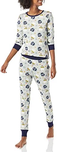 Amazon Essentials Disney | Marvel | Star Wars Women's Snug-Fit Cotton Pajama Sleepwear Sets, Star Wars Winter - Womens Snug-fit, X-Small