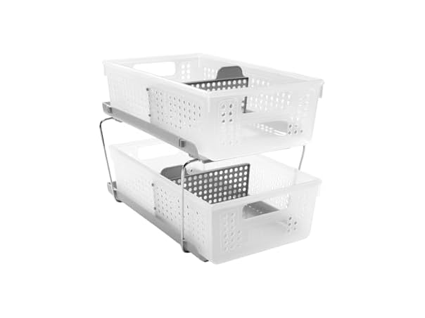 $18.99, Was $33.49, 43% Off! madesmart 2 Tier Bath Organizer, Frost dealfomo
