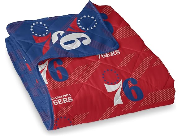 PHILADELPHIA 76ERS Quilted Throw Blanket