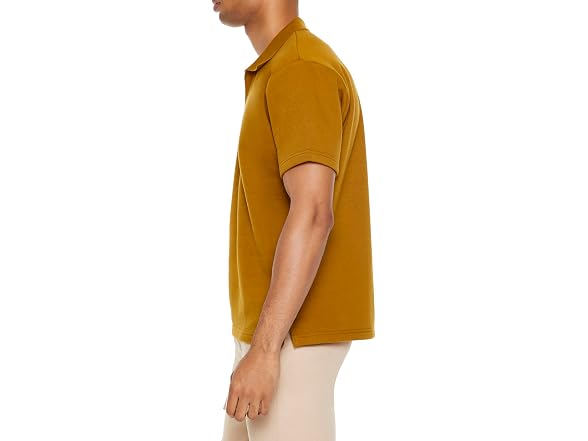 Forever 21 (M) Cotton-Blend Polo Coffee Shirt