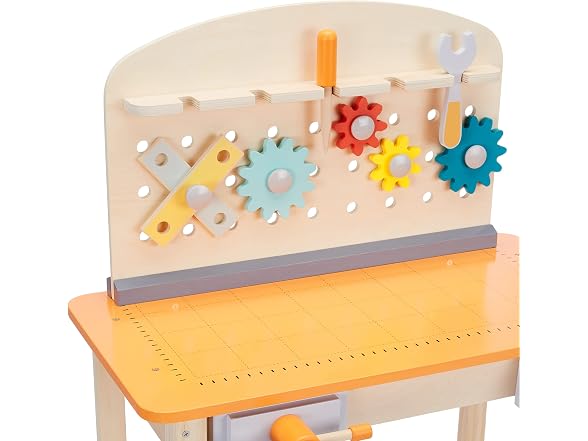 Amazon Basics Wooden Play Toy Tool Set