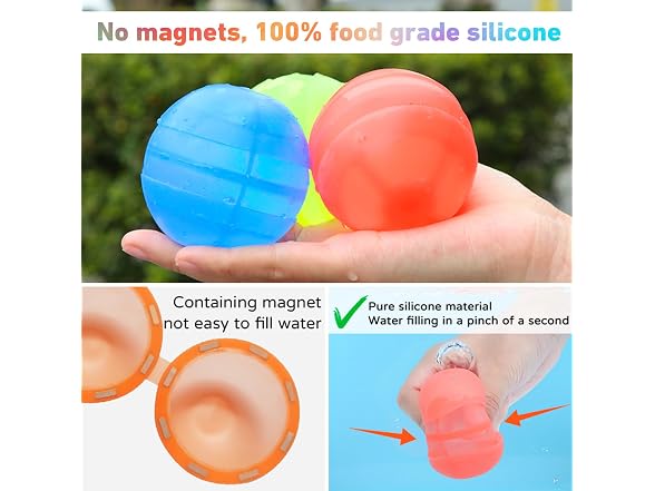 RURING Reusable Silicone Water Balloons 24PK