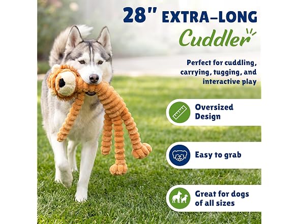Bow Wow Pet Bow Wow Pet Corduroy Lion Stuffed Dog