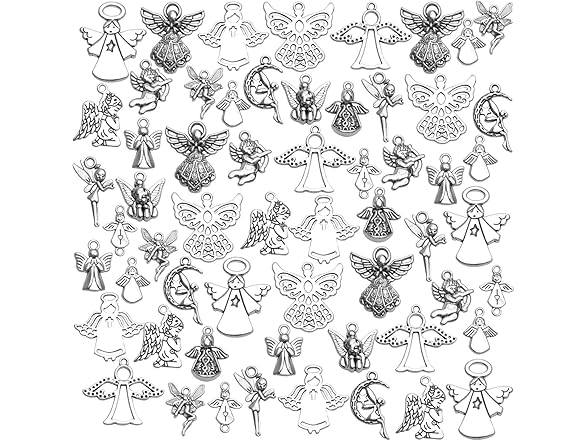 Jdesun Angel Pendant Charms,56pcs