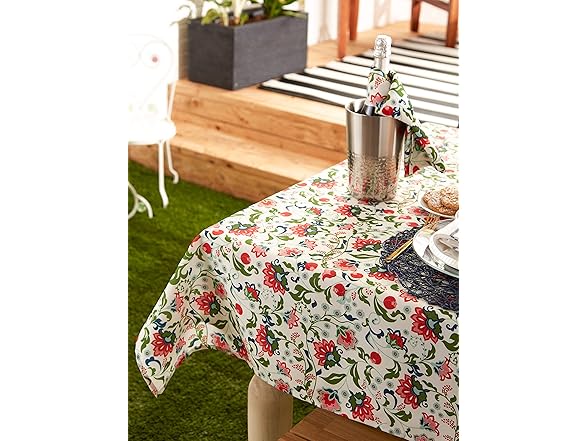 DII Garden Inspired Outdoor Tablecloth, 60"x120"